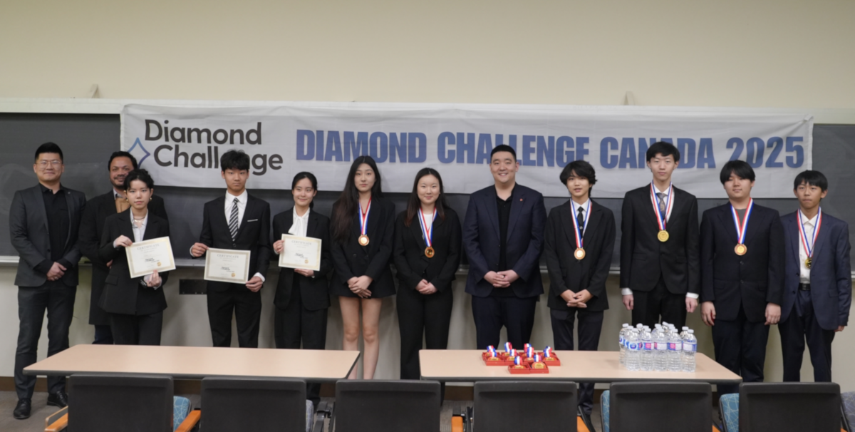 Canadian high school business competition presentation at Diamond Challenge